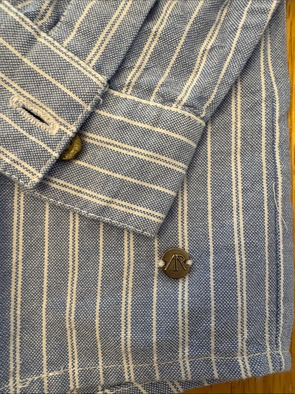 Angel & Rocket Boys Blue Stripe Button-Down Shirt size 7 years